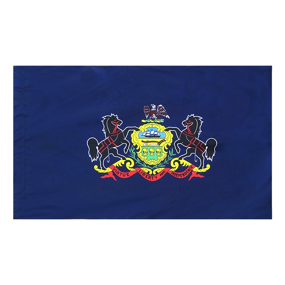 Pennsylvania Flag - Pole Hem 2 Pennsylvania Flag Pole Hem Finish