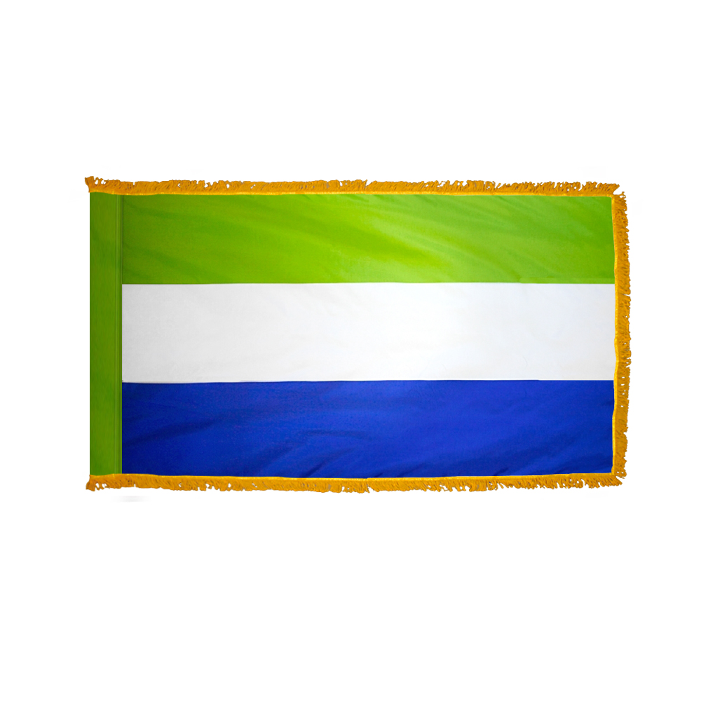 Sierra Leone Flag - Fringe 2 Sierra Leone Flag Fringe Finish