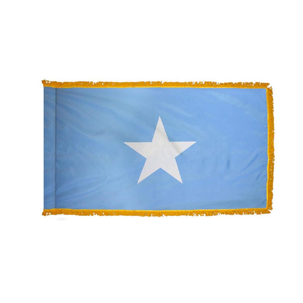 Somalia Flag - Fringe 2 Somalia Flag Fringe Finish