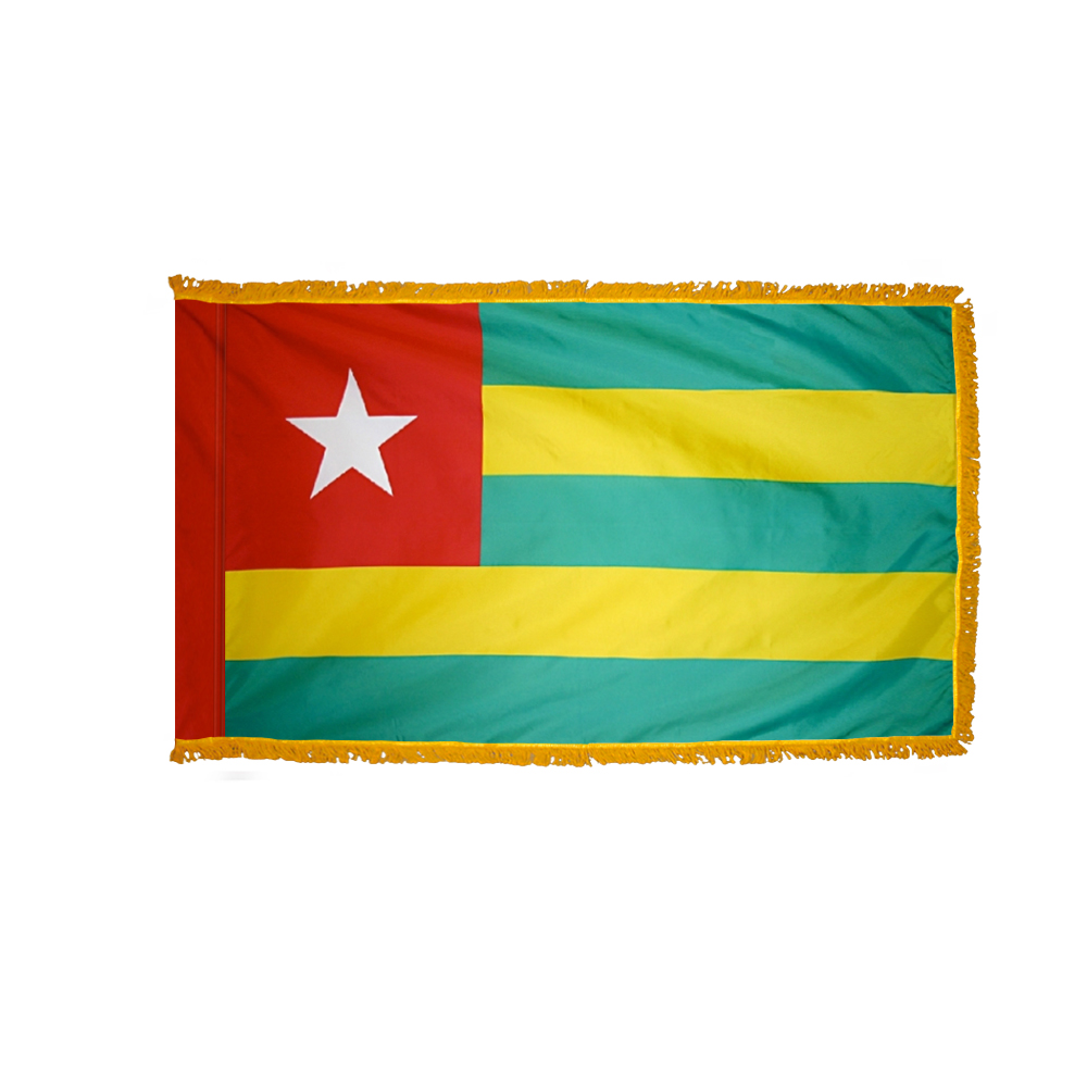 Togo Flag - Fringe 2 Premium Togo Flag Fringe Finish