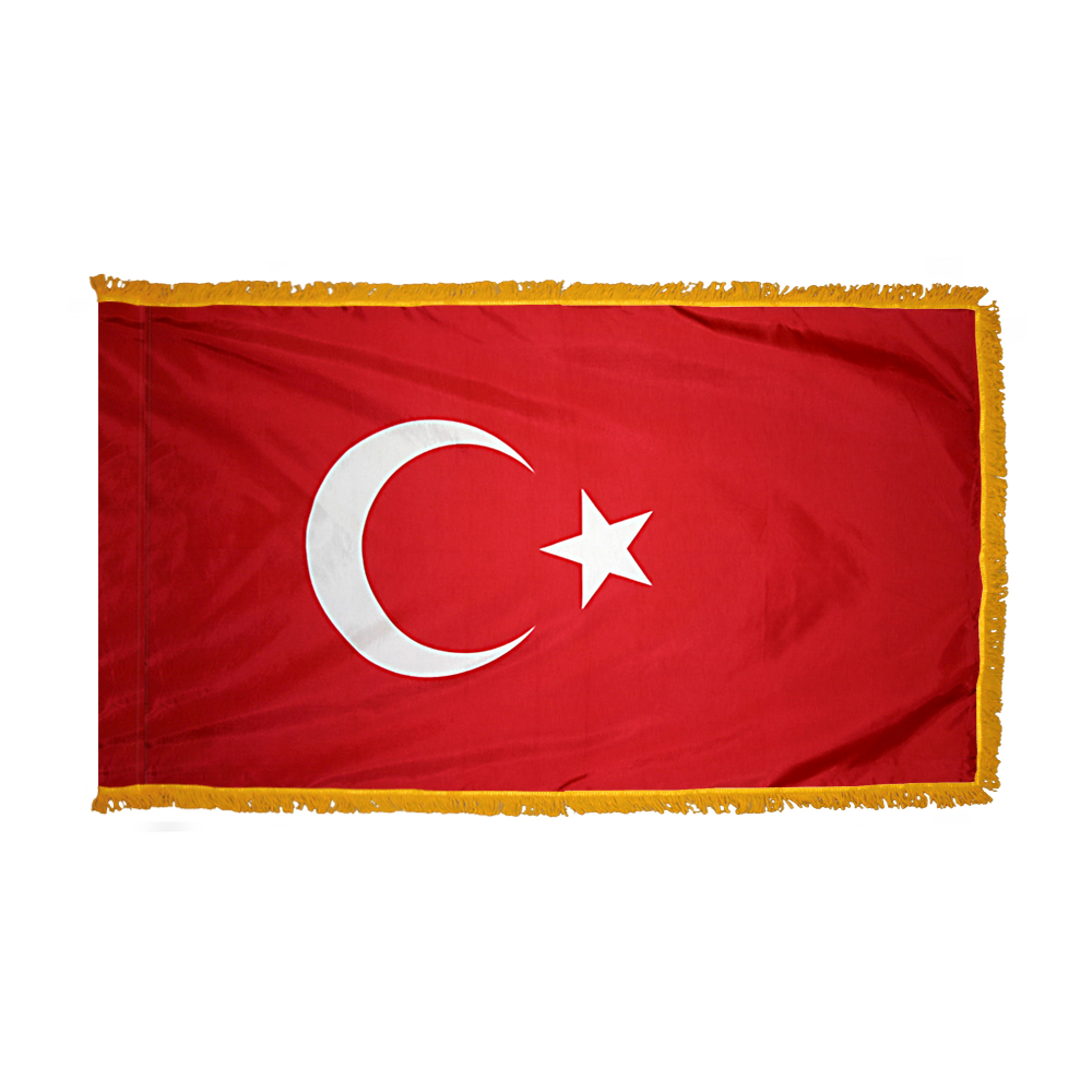 Turkey Flag - Fringe 2 Premium Turkey Flag Fringe Finish
