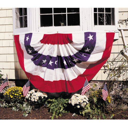 Polycotton Pleated Full Fan with Stars Style 282