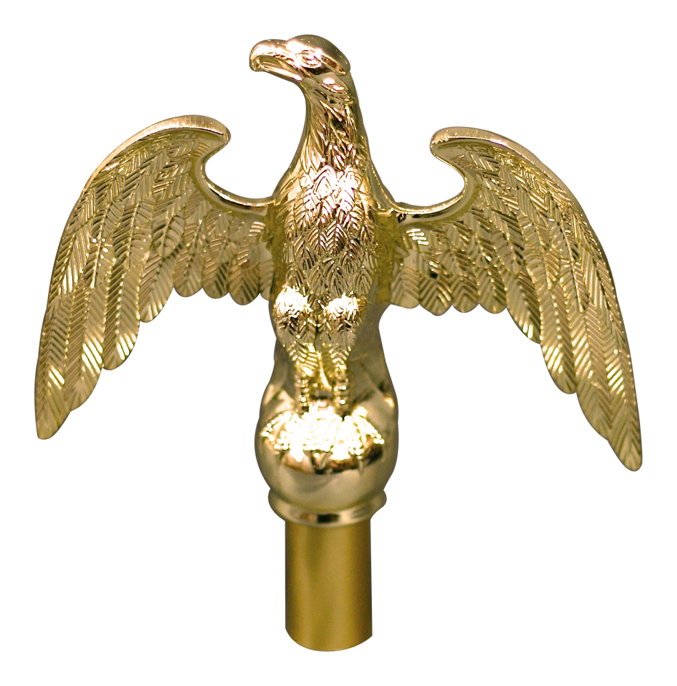 Aluminum Eagle - Gold 2 Aluminum Eagle Gold Flagpole Ornament