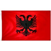 Albania Flag - Grommets