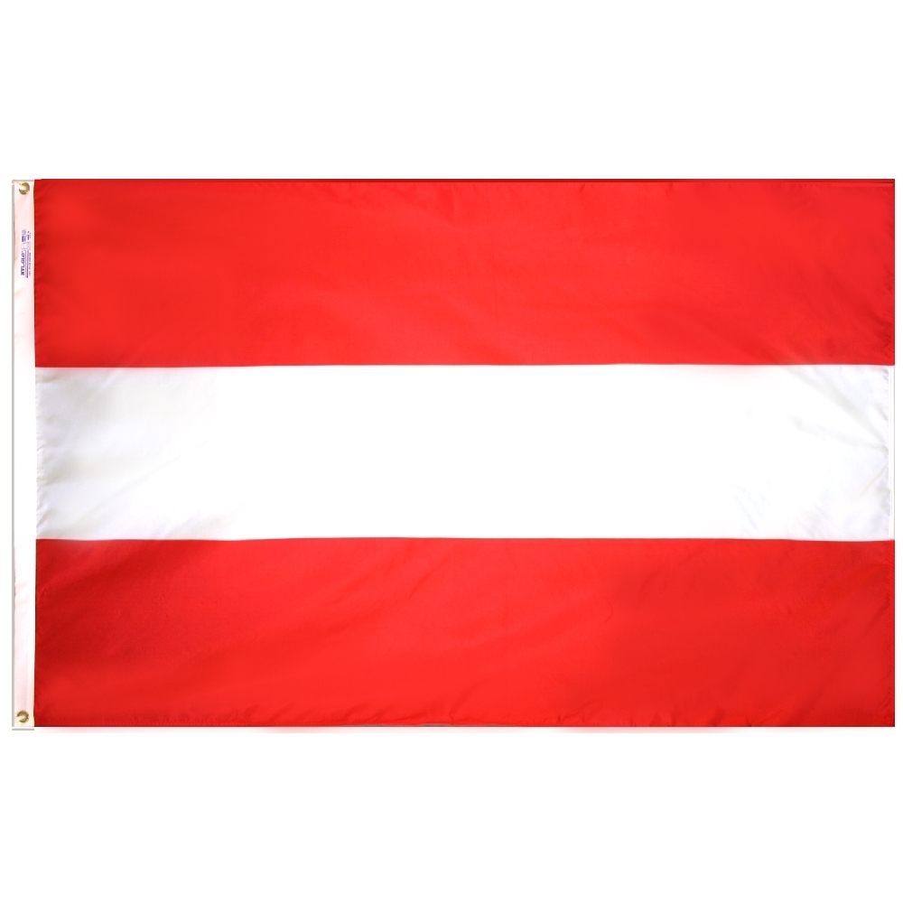 Austria Flag - Grommets 2 Nylon Austria Flag Grommets Finish