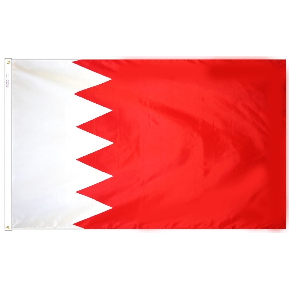 Bahrain Flag - Grommets 2 Nylon Bahrain Flag Grommets Finish