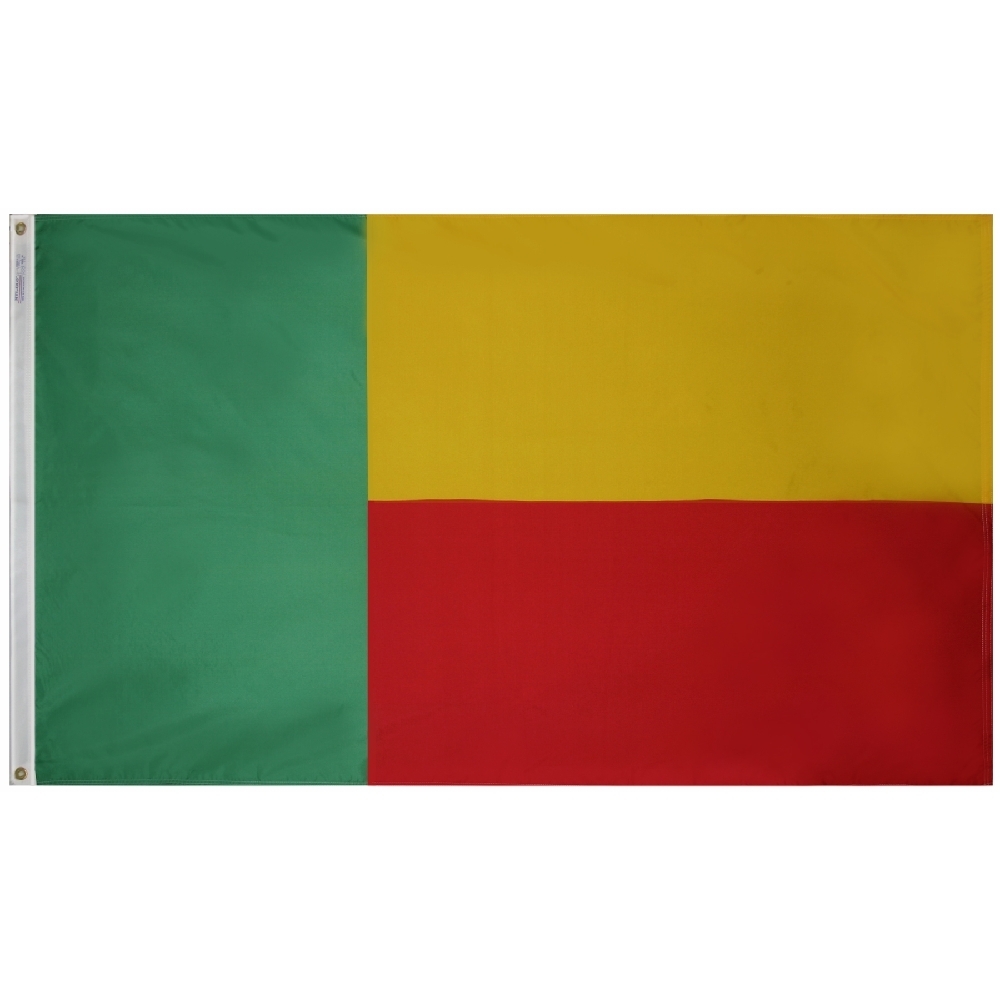 Benin Flag - Grommets 2 Nylon Benin Flag Grommets Finish