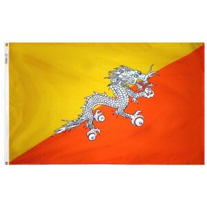 Nylon Bhutan Flag Grommets Finish