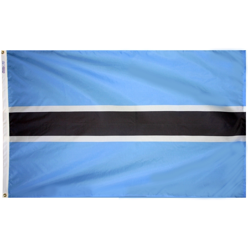 Botswana Flag - Grommets 2 Nylon Botswana Flag Grommets Finish