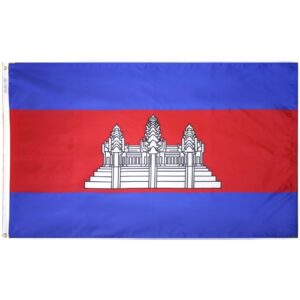 Nylon Cambodia Flag Grommets Finish