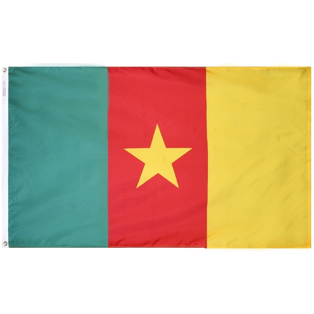 Cameroon Flag - Grommets 2 Nylon Cameroon Flag Grommets Finish