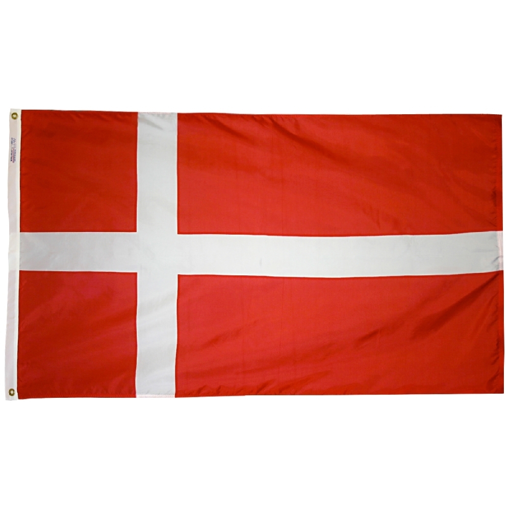Denmark Flag - Grommets 2 Denmark Flag Grommets Finish
