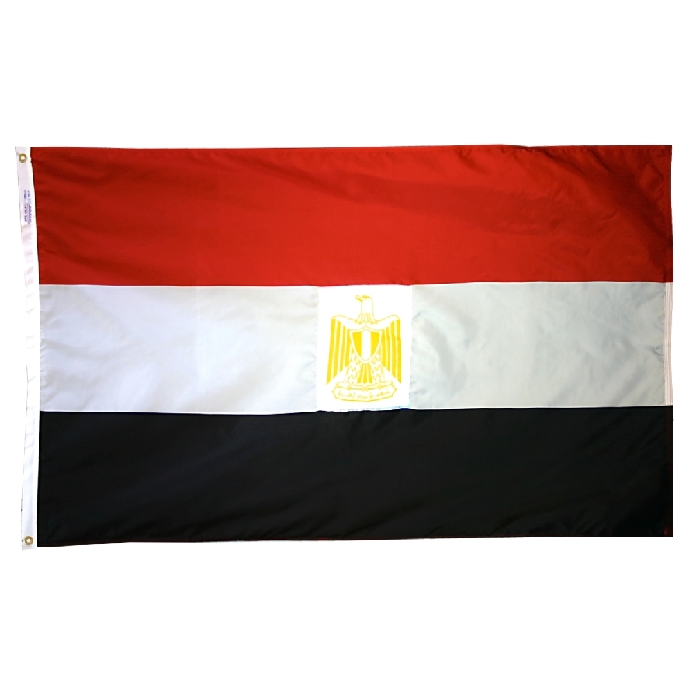 Egypt Flag - Grommets 2 Nylon Egypt Flag Grommets Finish