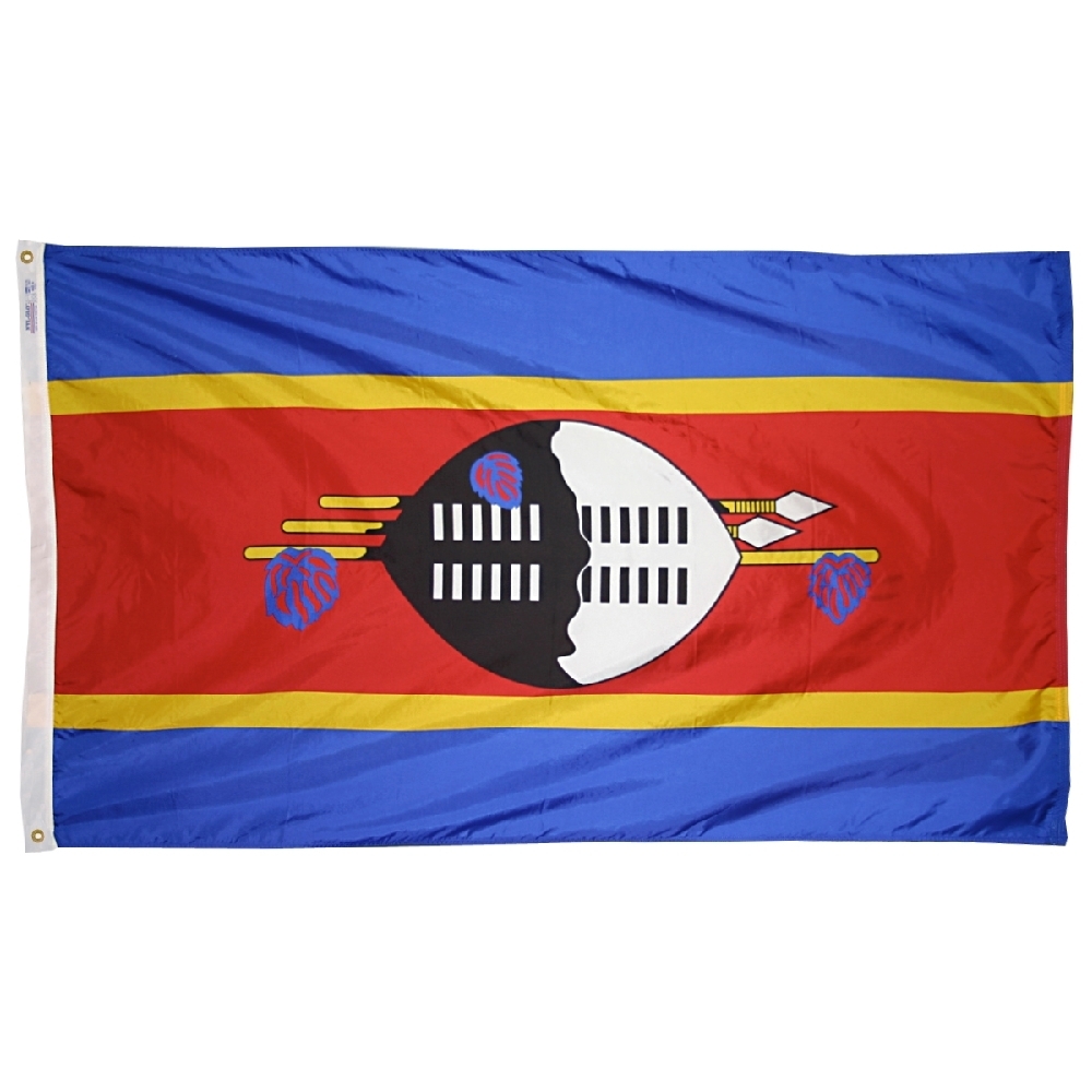 Eswatini Flag - Grommets 2 Nylon Eswatini Flag Grommets Finish