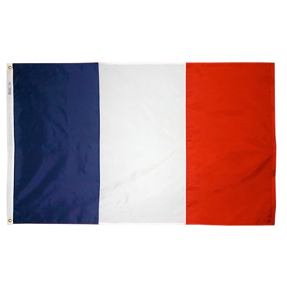 France Flag - Grommets 2 Nylon France Flag Grommets Finish