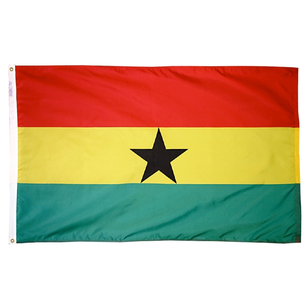 Ghana Flag - Grommets 2 Nylon Ghana Flag Grommets