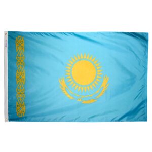 Nylon Kazakhstan Flag Grommets Finish