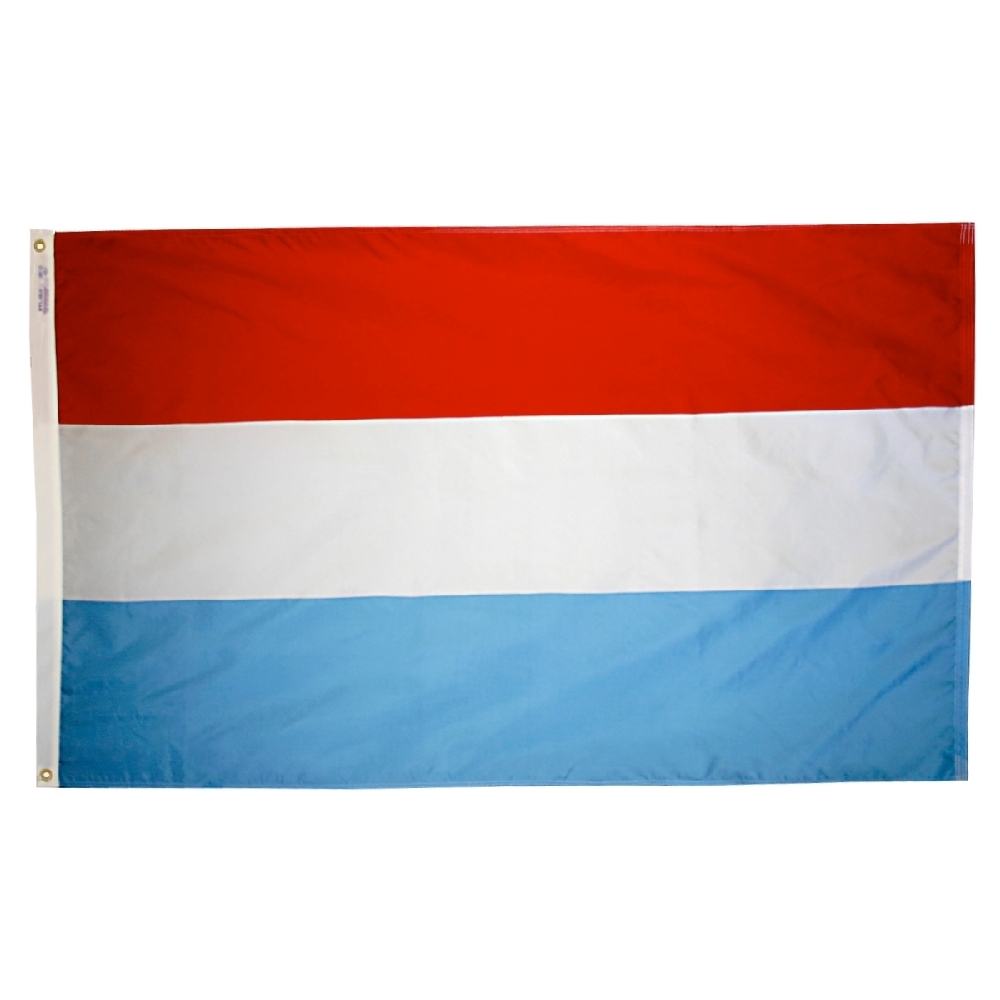 Luxembourg Flag - Grommets 2 Nylon Luxembourg Flag Grommets Finish