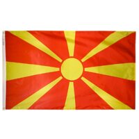 North Macedonia Flag - Grommets