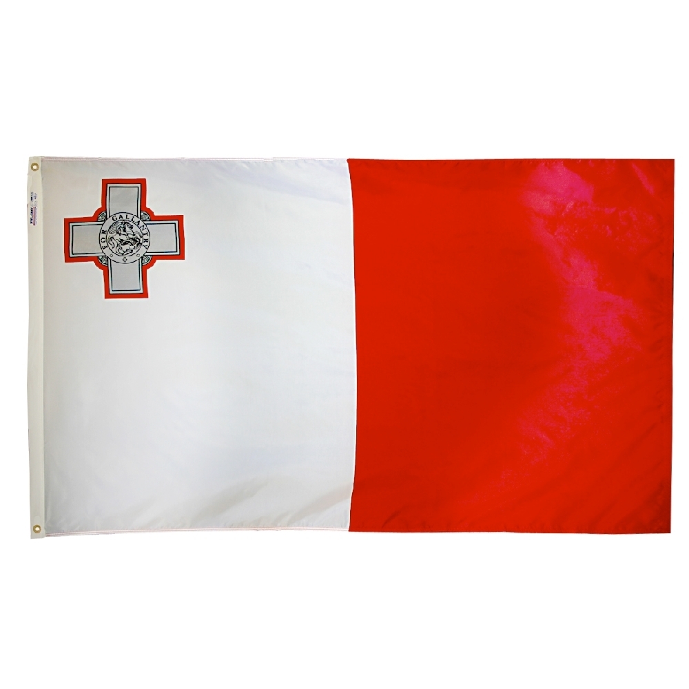 Malta Flag - Grommets 2 Nylon Malta Flag Grommets Finish