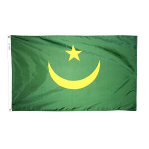 Nylon Mauritania Flag Grommets Finish