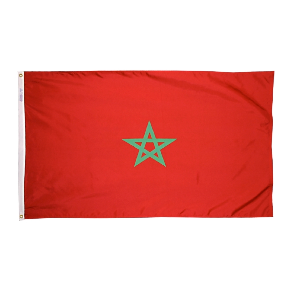 Morocco Flag - Grommets 2 Nylon Morocco Flag Grommets Finish