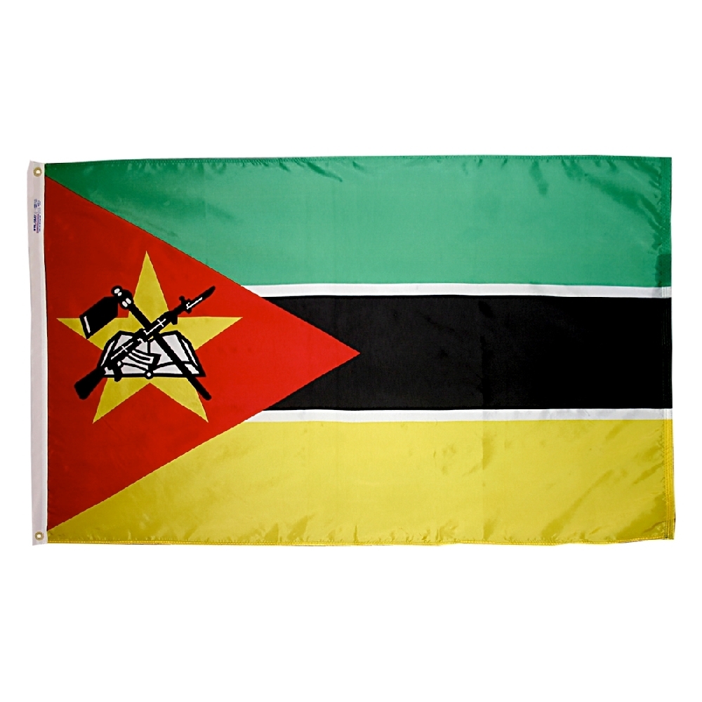 Mozambique Flag - Grommets 2 Nylon Mozambique Flag Grommets Finish