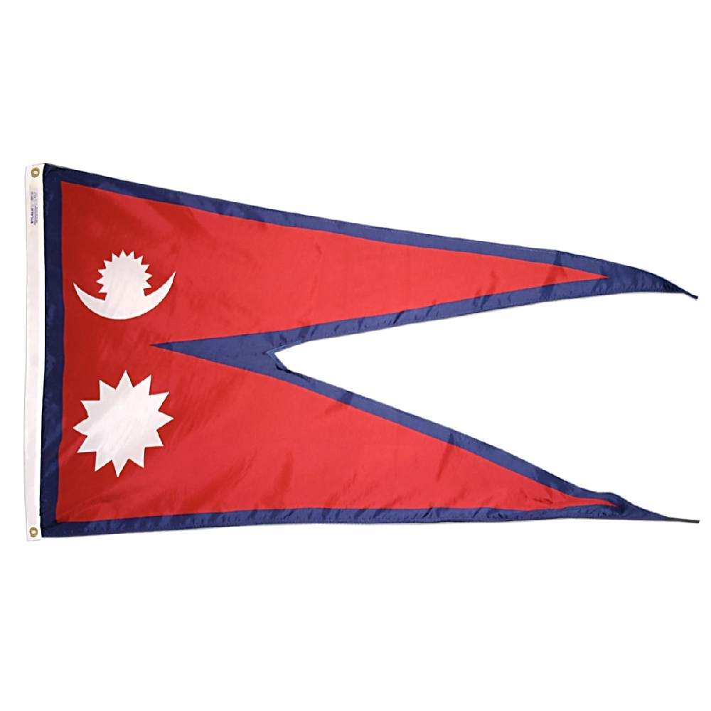 Nepal Flag - Grommets 2 Nylon Nepal Flag Grommets Finish