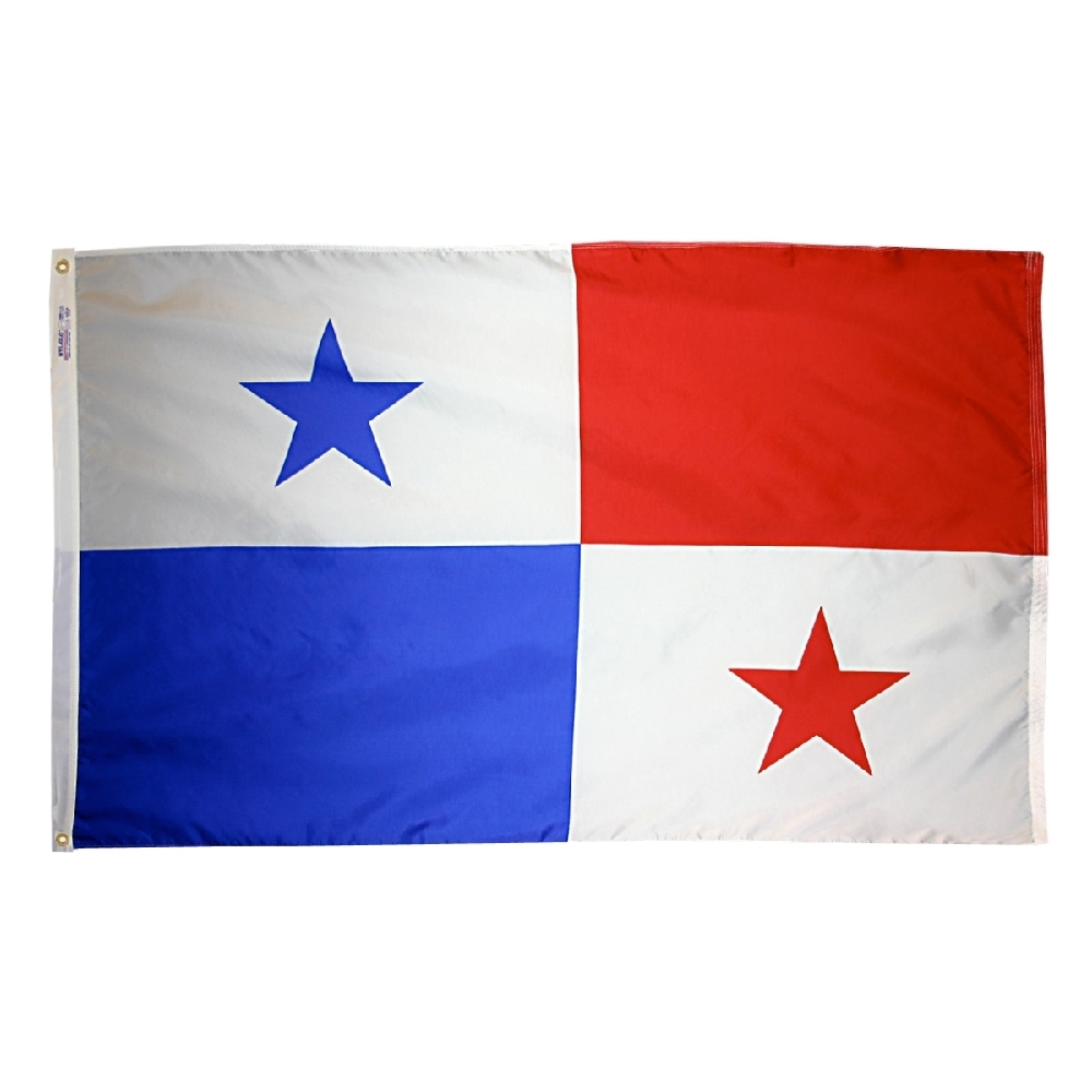 Panama Flag - Grommets 2 Nylon Panama Flag Grommets Finish
