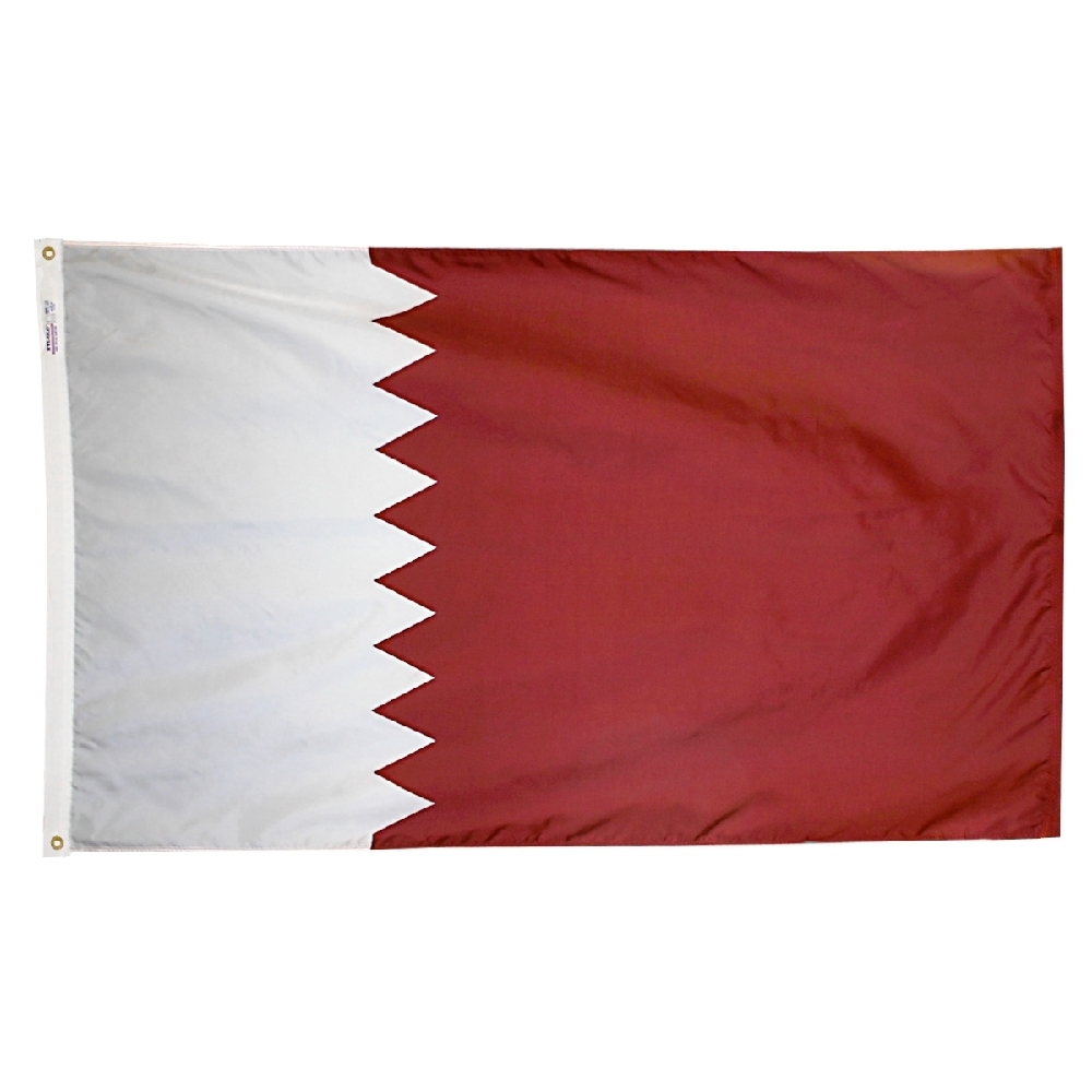 Qatar Flag - Grommets 2 Nylon Qatar Flag Grommets Finish