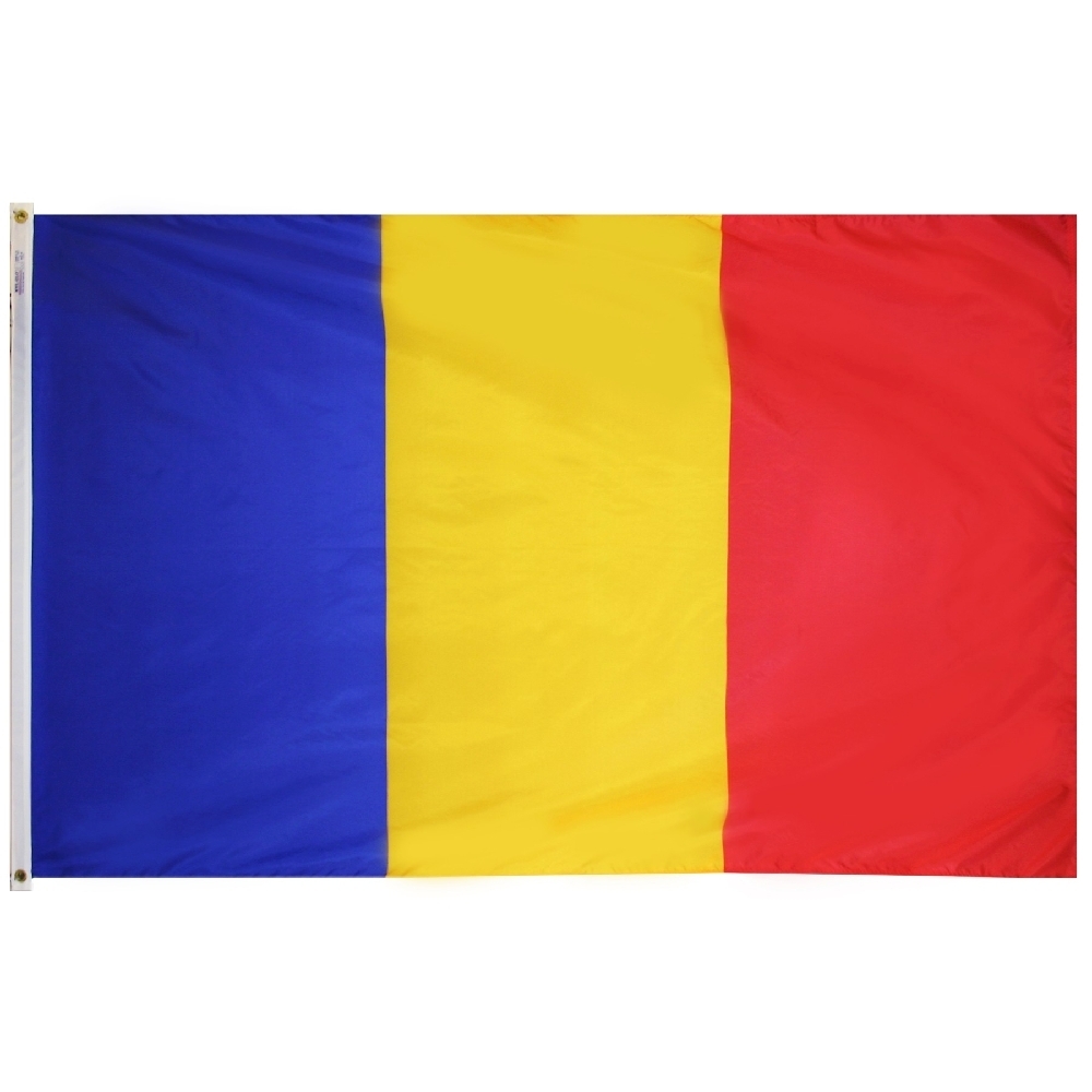 Romania Flag - Grommets 2 Nylon Romania Flag Grommets Finish