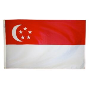 Nylon Singapore Flag Grommets Finish