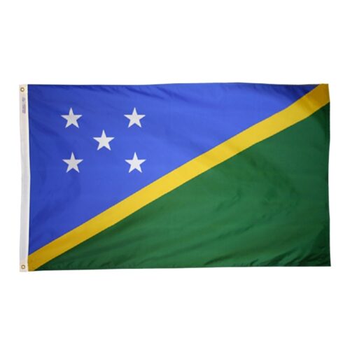 Nylon Solomon Islands Flag Grommets Finish
