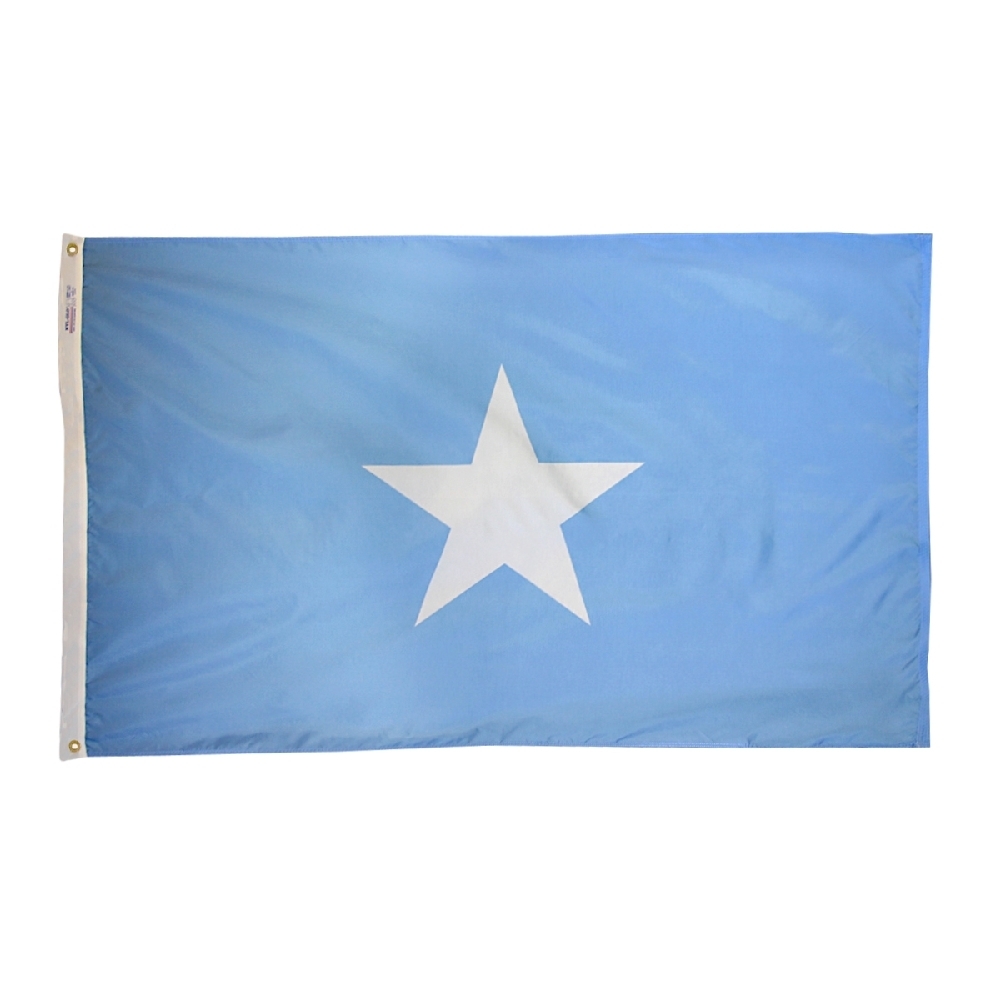 Somalia Flag - Grommets 2 Nylon Somalia Flag Grommets Finish