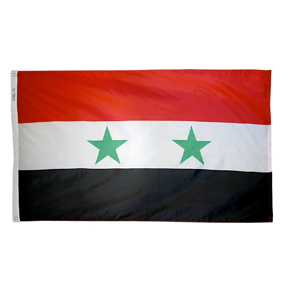 Syria Flag - Grommets 2 Nylon Syria Flag Grommets Finish
