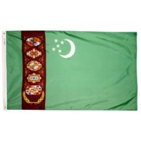 Turkmenistan Flag - Grommets