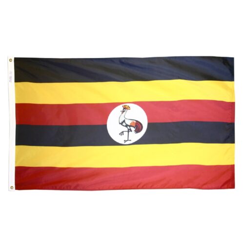 Nylon Uganda Flag Grommets Finish