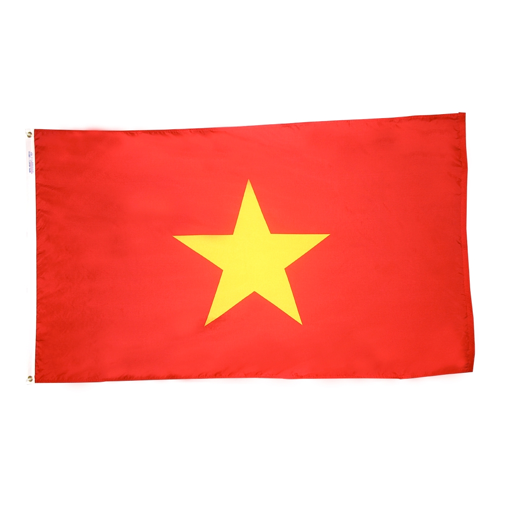 Vietnam Flag - Grommets 2 Nylon Vietnam Flag Grommets Finish