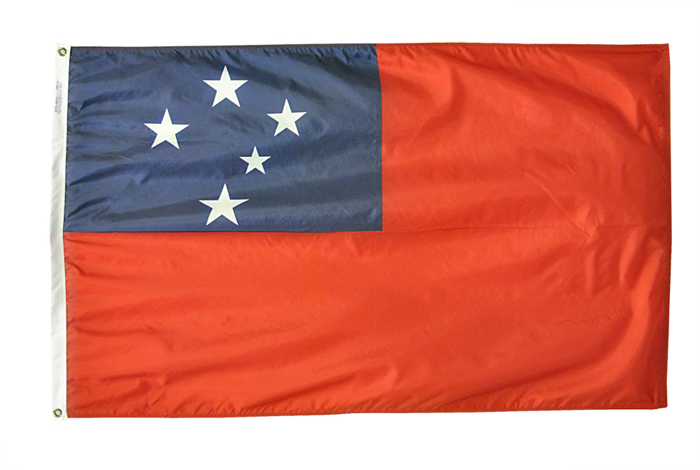 Samoa Flag - Grommets 2 Nylon Samoa Flag Grommets Finish