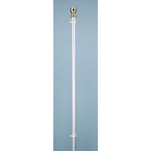 6 Foot 1 Piece White Spinning Pole With Ball