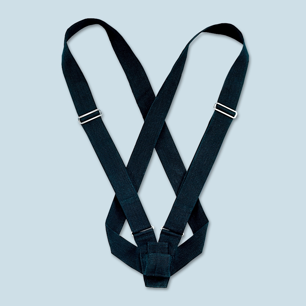 Double Strap Web Belt - Black 2 Double Strap Web Belt Black for parade and ceremonial flagpoles