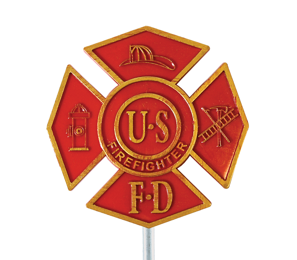 US Firefighter Grave Marker 2 US Firefighter Grave Marker - Plastic