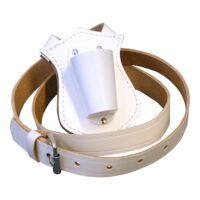 Single Strap Leather Belt - White