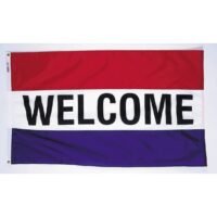Welcome RWB Flag - Grommets