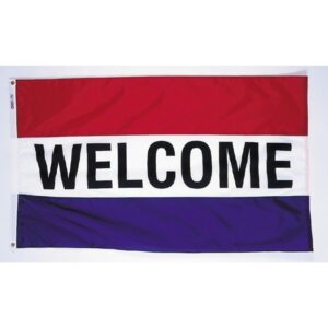Welcome RWB Flag Grommets