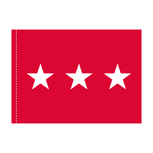 Army 3 Star General Officer Flag Pole Hem Finish