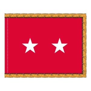 Army 2 Star General Officer Flag Fringe Finish