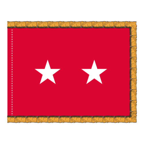 Army 2 Star General Officer Flag Fringe Finish