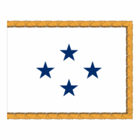 Navy 4 Star White Admiral Flag - Fringe