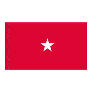Army 1 Star General Officer Flag Pole Hem Finish